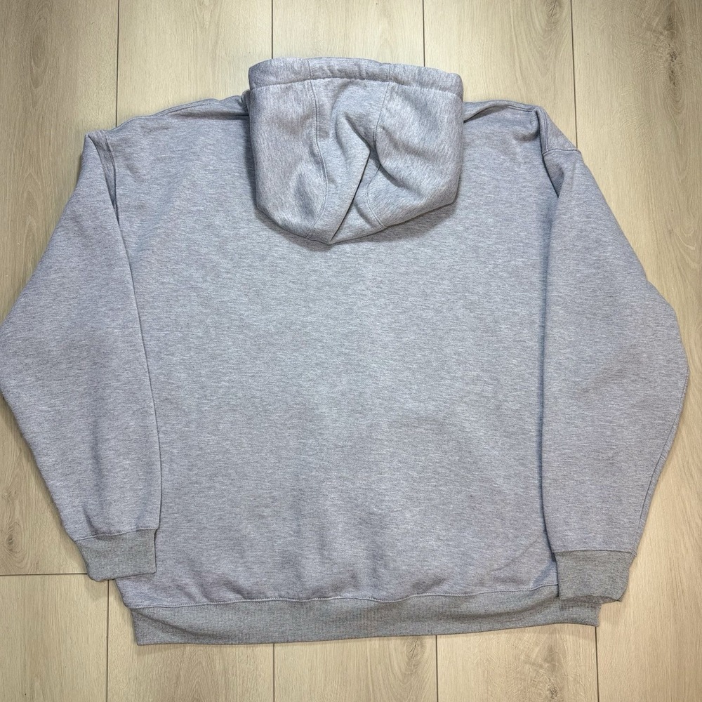 Hill Heavyweight Hoodie Mens 4XL Gray Full Zip Sweatshirt Fleece Lined Casual - Picture 4 of 6